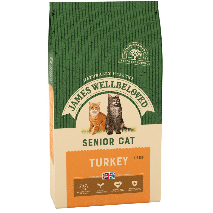 James Wellbeloved Senior Dry Cat Food Turkey - 1.5kg