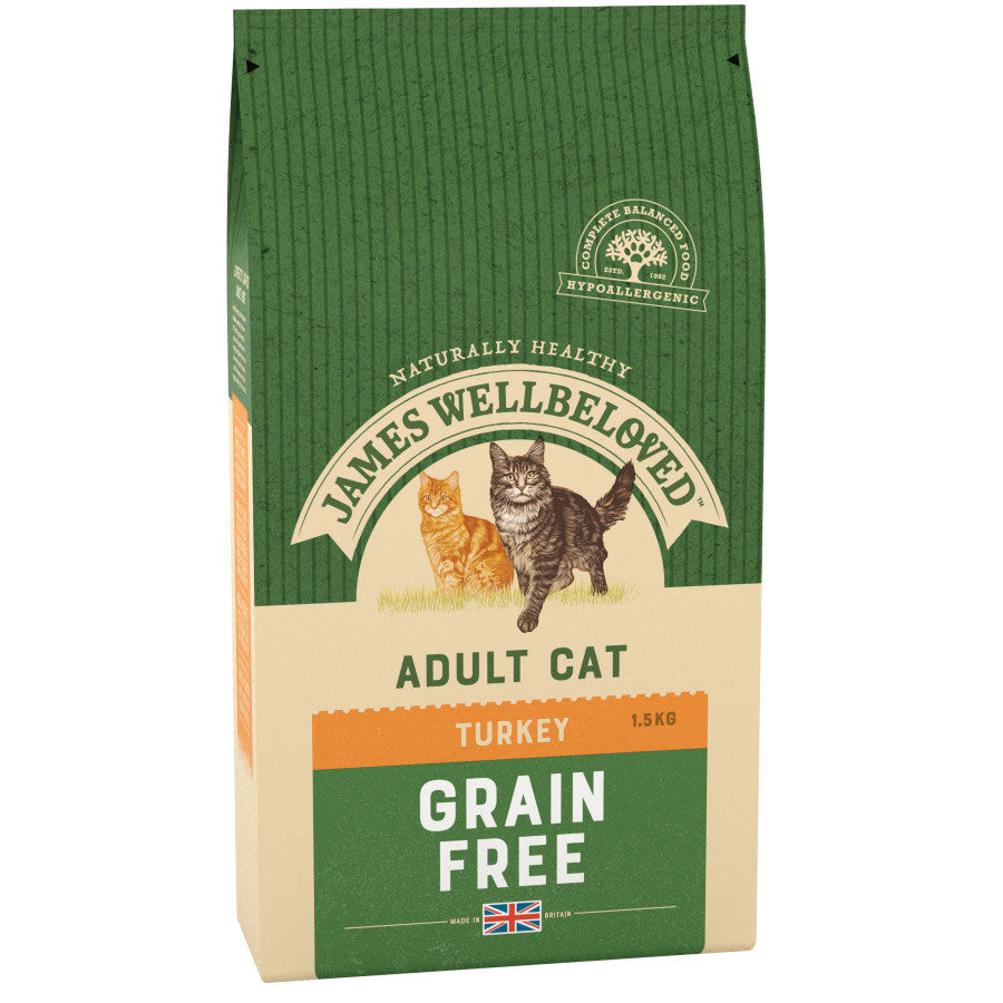James Wellbeloved Grain Free Adult Dry Cat Food Turkey - 1.5kg