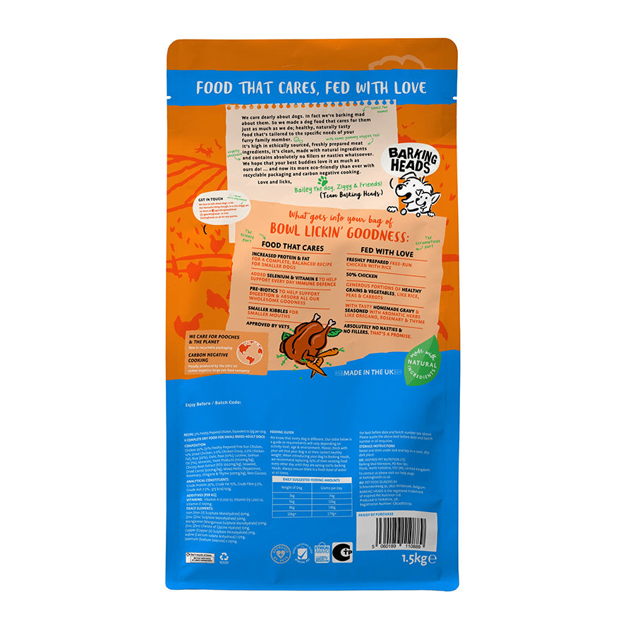 Barking Heads Little Paws Bowl Lickin' Chicken - 1.5kg