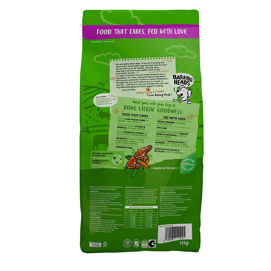 Barking Heads All Hounder Bowl Lickin' Goodness Lamb - 12kg