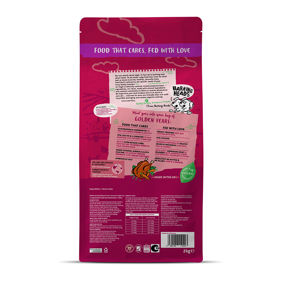 Barking Heads All Hounder Golden Years Chicken - 2kg