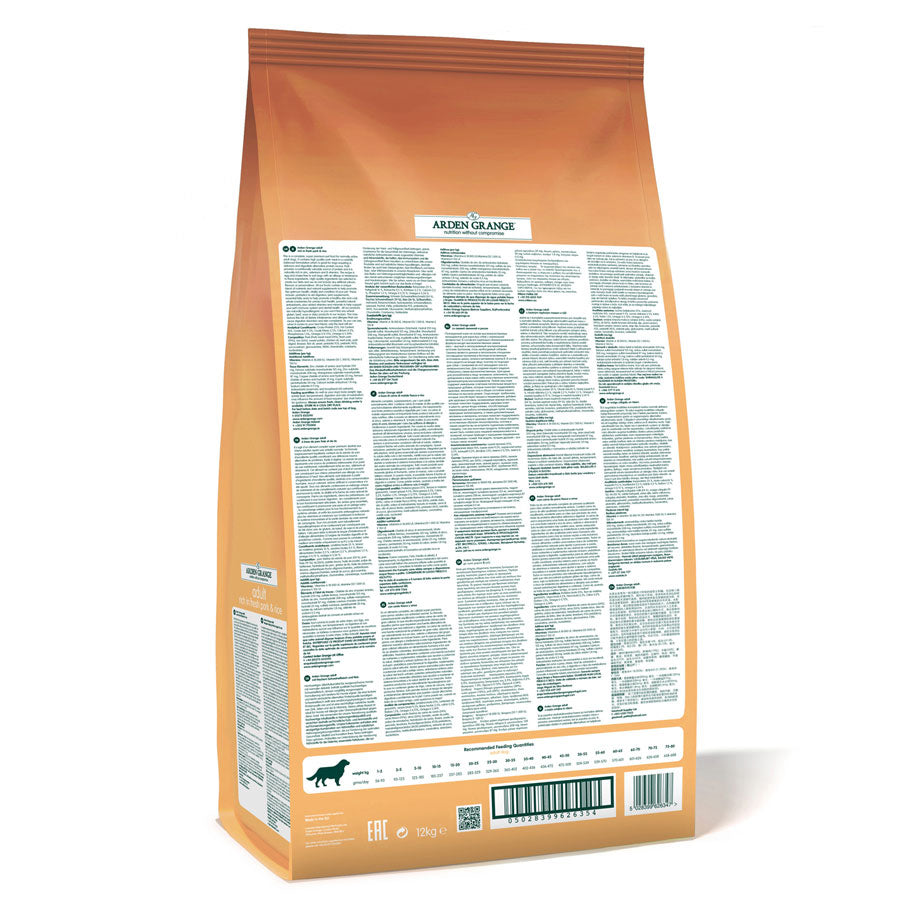 Arden Grange Dog Adult Pork & Rice - 12kg