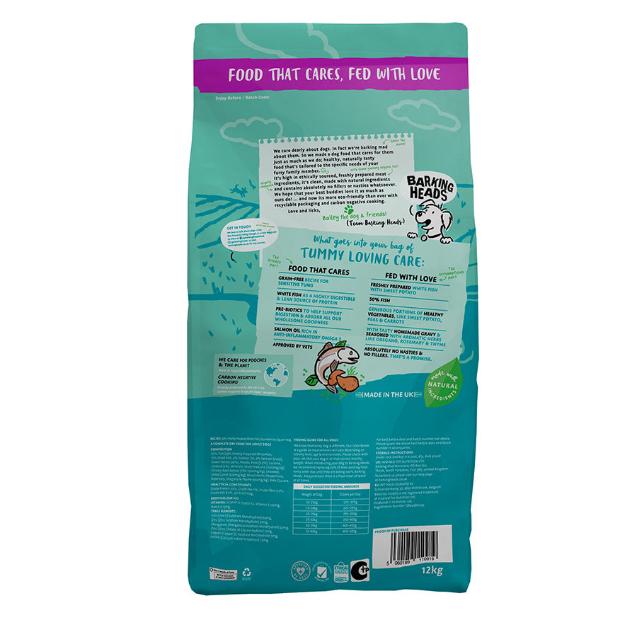 Barking Heads All Hounder Tummy Loving Care Fish - 12kg