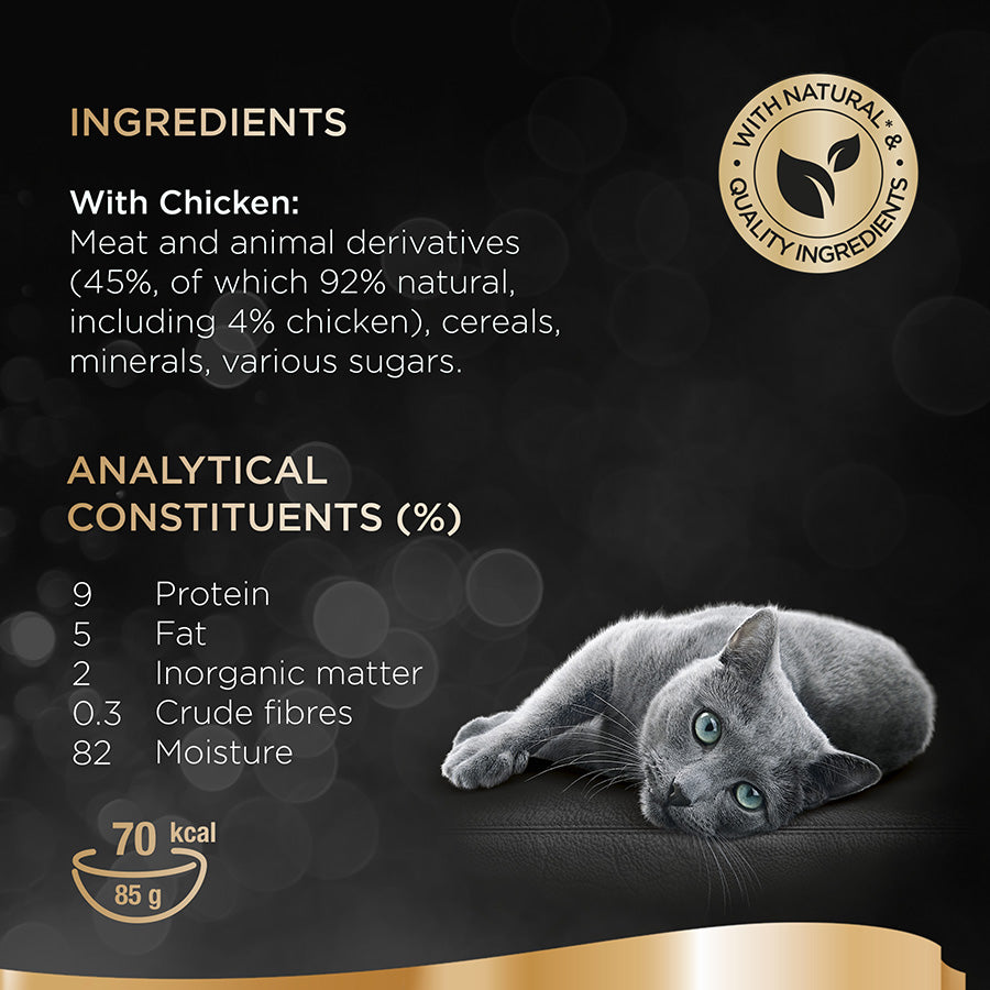 Sheba Select Slices Cat Food Tray with Chicken in Gravy ( 85g × 22 )