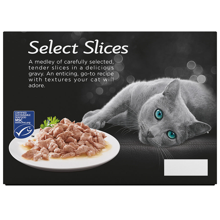 Sheba Select Slices Cat Pouches Fish Collection in Gravy ( 12pk x 85g ) x 4