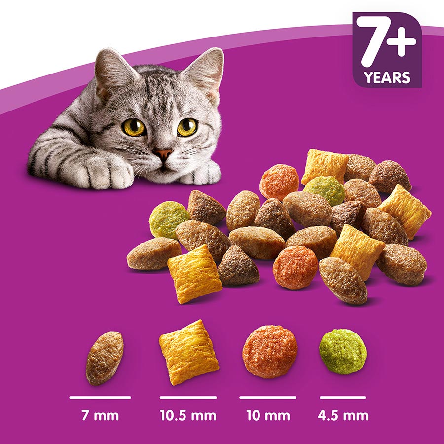 Whiskas 7+ Chicken Dry Cat Food for Senior Cats – 1.9kg