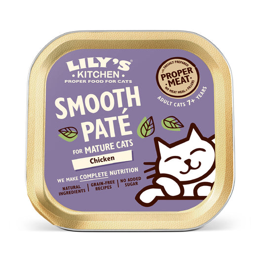 Lily's Kitchen Chicken pate for mature cats ( 85g x 19 )