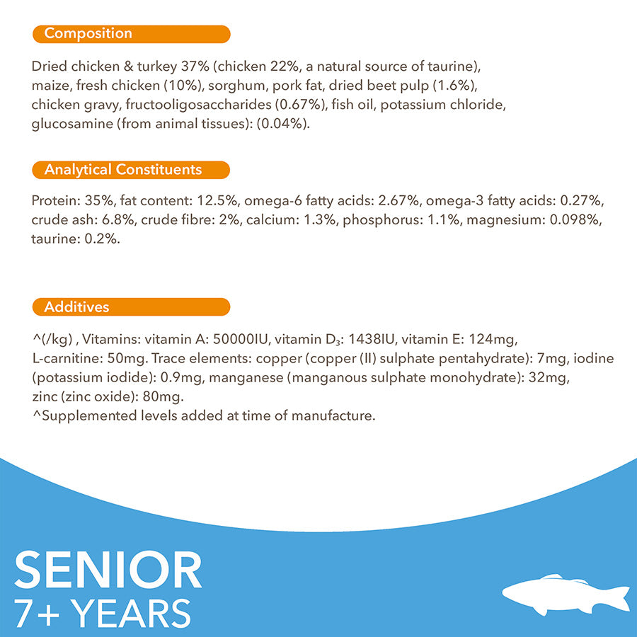 IAMS Senior Dry Cat Food Ocean Fish ( 2kg x 2 )