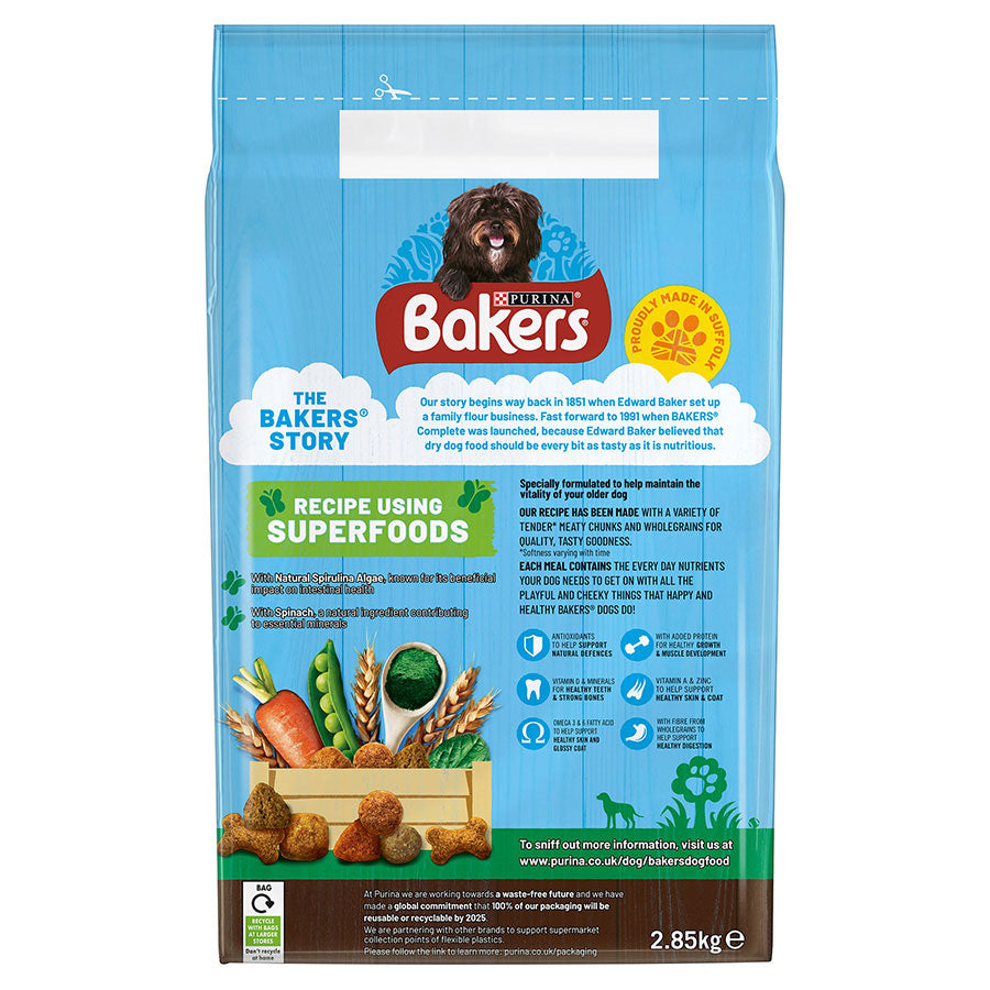 Bakers Complete Senior Chicken & Vegetables - 2.85kg