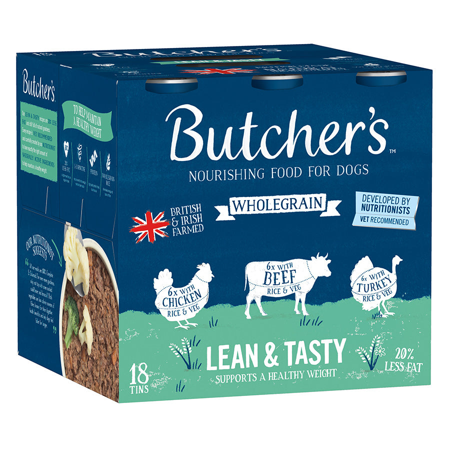 Butcher's Lean & Tasty Dog Food Cans - 18 x 390g