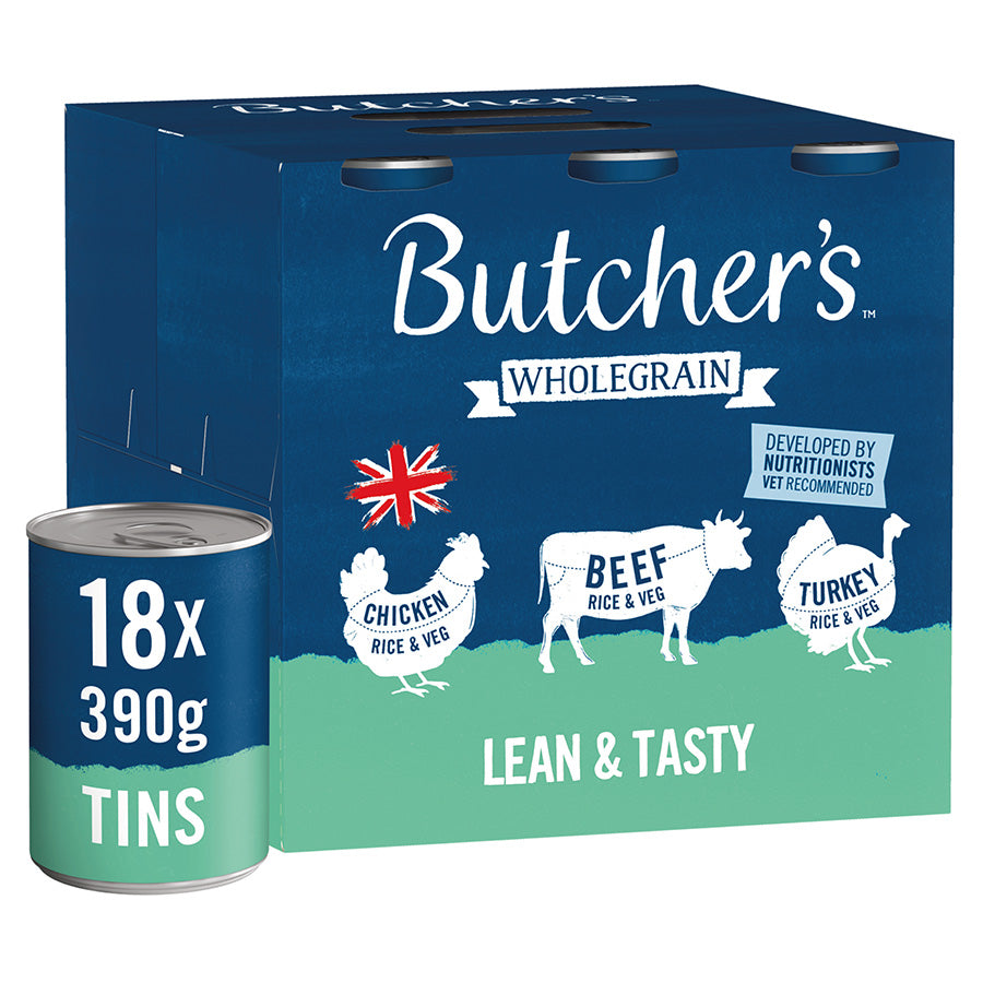 Butcher's Lean & Tasty Dog Food Cans - 18 x 390g