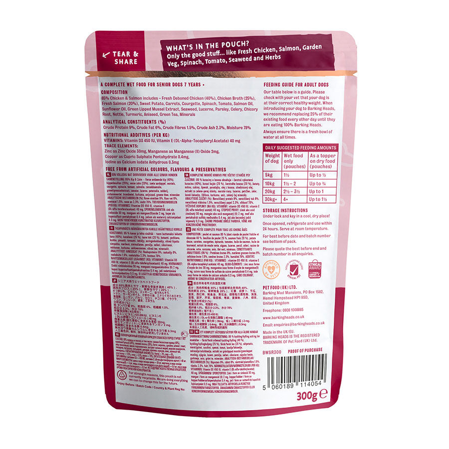 Barking Heads Golden Years Pouch - ( 300g x 10 )
