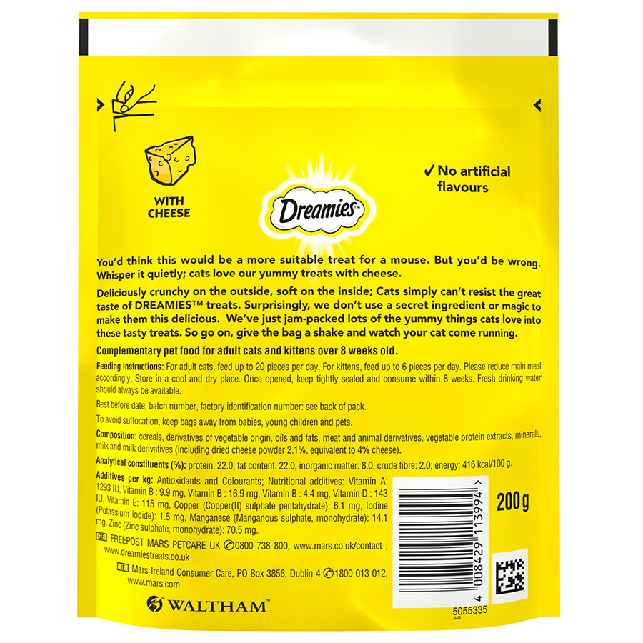 Dreamies Cat Treat Biscuits with Cheese Mega Pack (200g x 6)