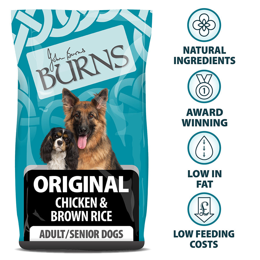 Burns Original Chicken and Brown Rice Dry Dog Food - 12kg