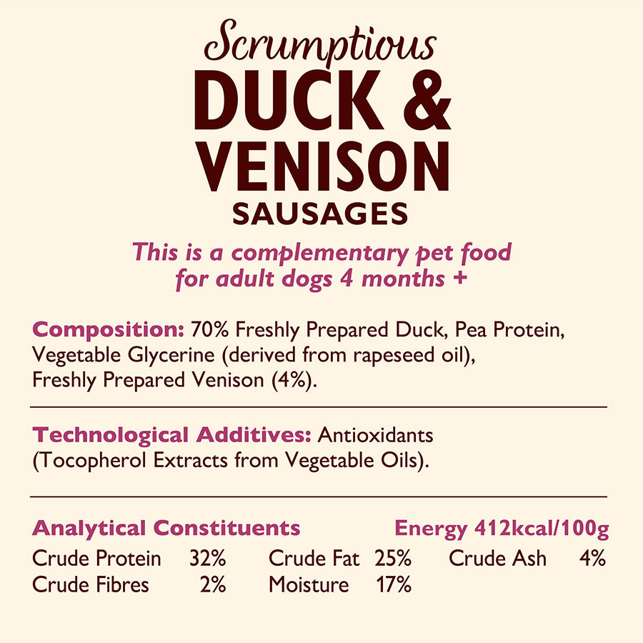Lily's Kitchen Dog Duck & Venison Sausage ( 70g x 8 )