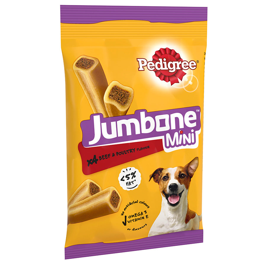Pedigree Jumbone Small Dog Treats with Beef & Poultry 4 stk ( Pack of 8 )