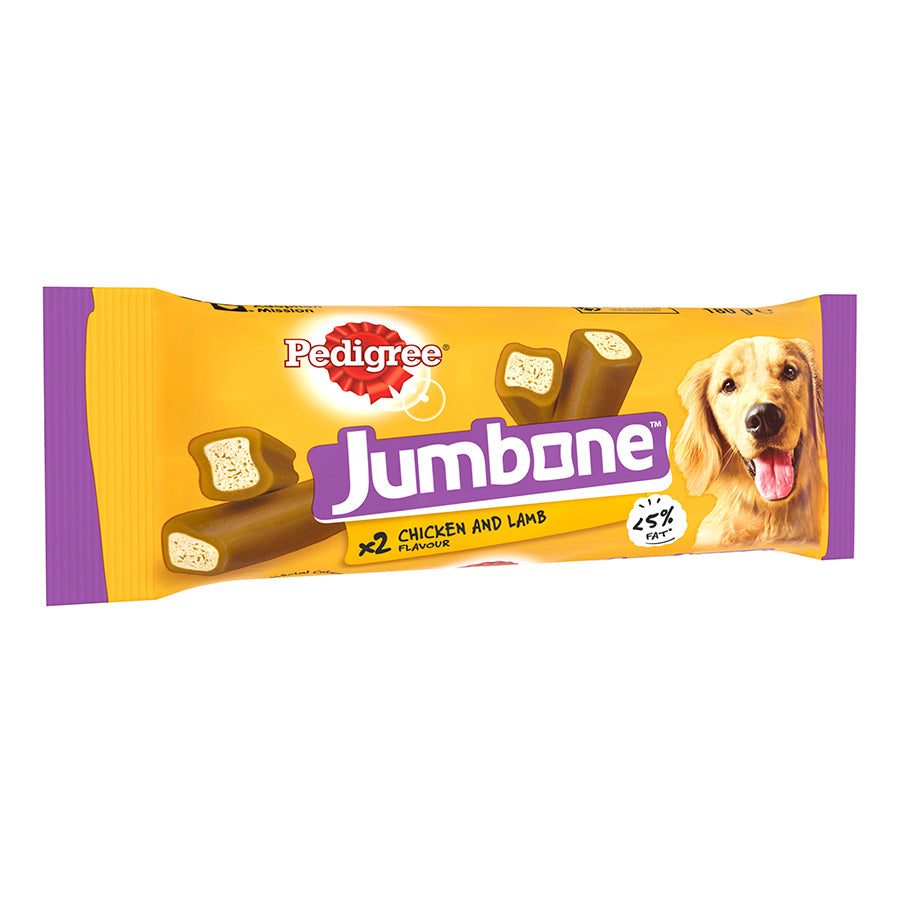Pedigree Jumbone Medium Dog Treats with Chicken & Lamb 2 stk ( Pack of 12 )