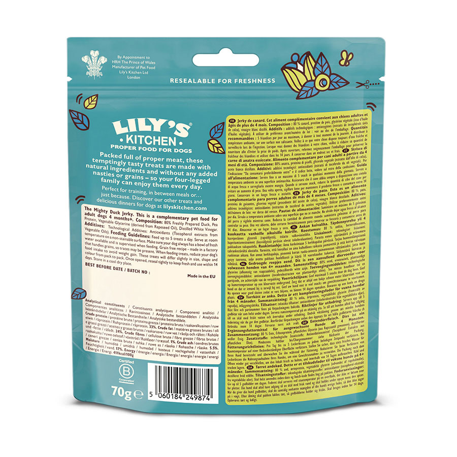 Lily's Kitchen Dog Duck Mini Jerky ( 70g x 8 )