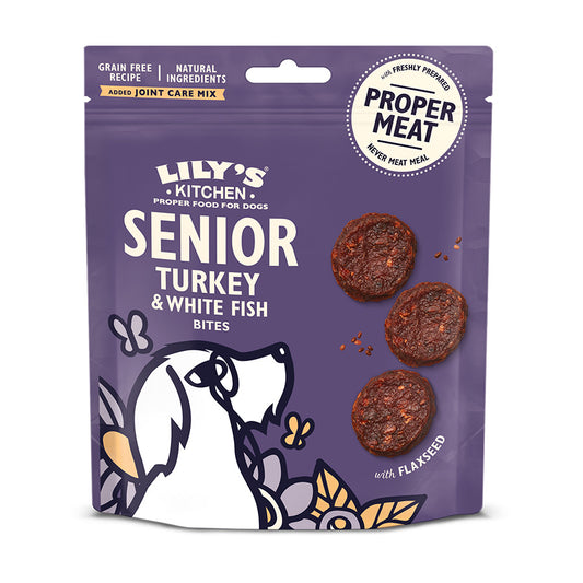 Lily's Kitchen Senior Dog Turkey & White Fish Treats ( 70g x 8 )