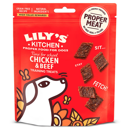 Lily's Kitchen Adult Dog Chicken & Beef Training Treats ( 70g x 8 )