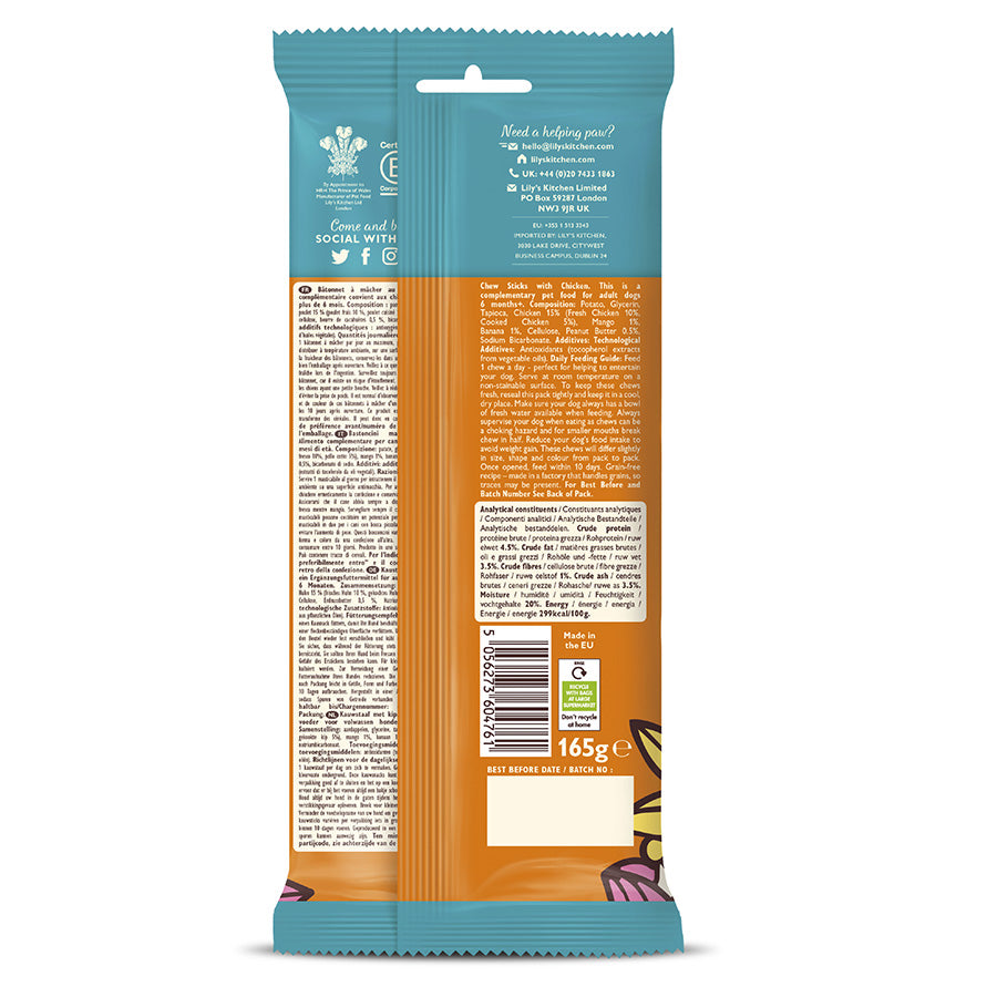 Lily's Kitchen Adult Dog Chew Sticks Chicken ( 120g x 10 )