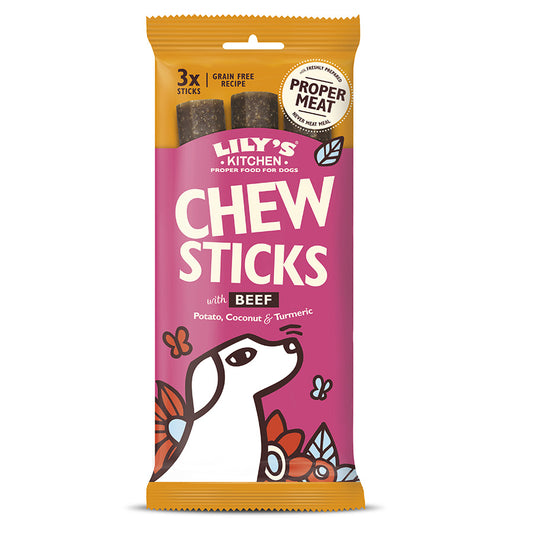 Lily's Kitchen Adult Dog Chew Sticks Beef ( 120g x 10 )