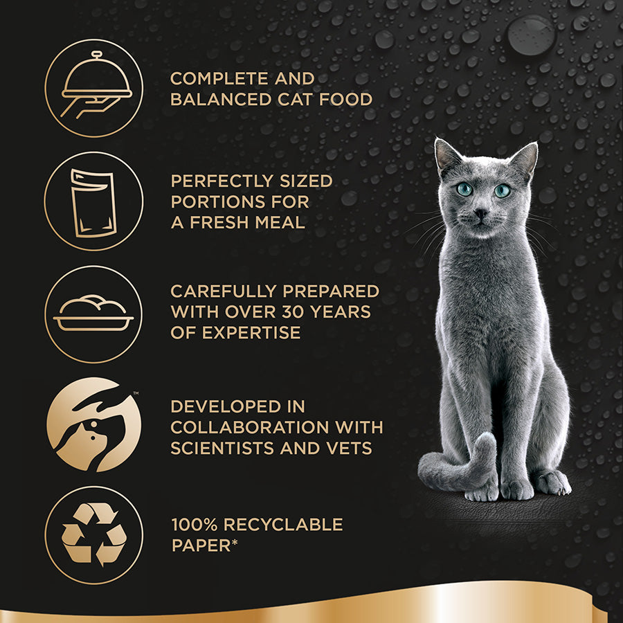 Sheba Fresh & Fine Wet Cat Food Pouches Beef & Chicken in Gravy ( 6x50g ) x 8 Packs