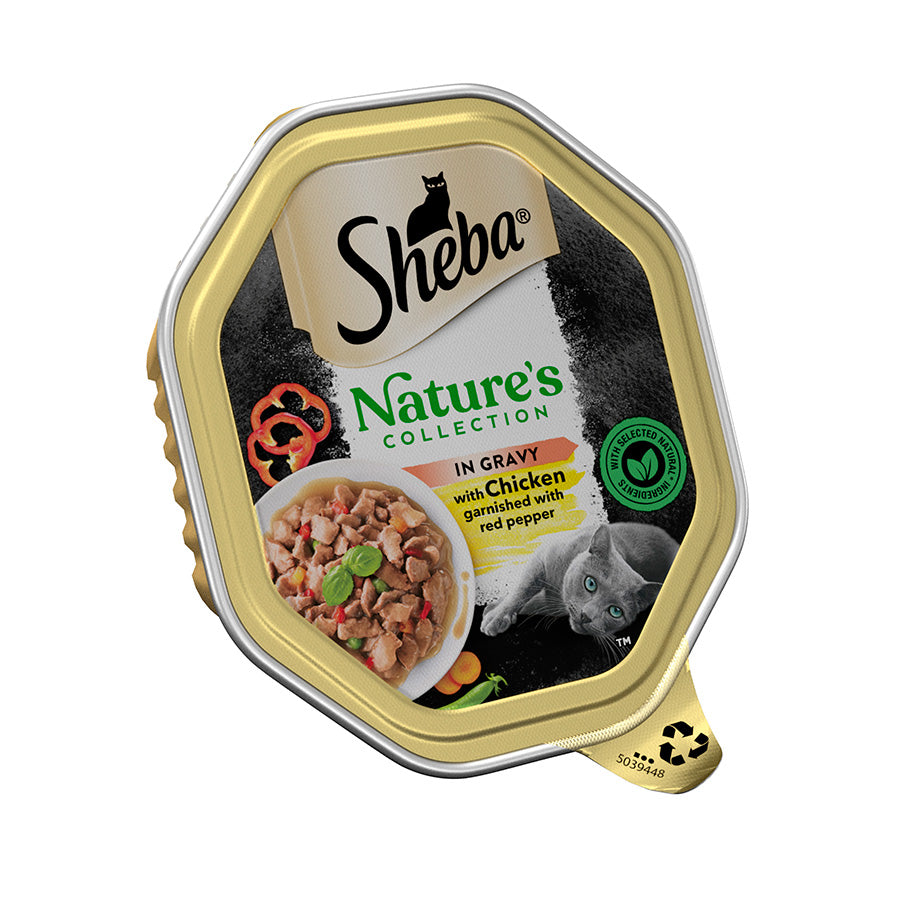 Sheba Natures Collection Cat Food Tray Chicken & Red Pepper in Sauce ( 85g x 22 )