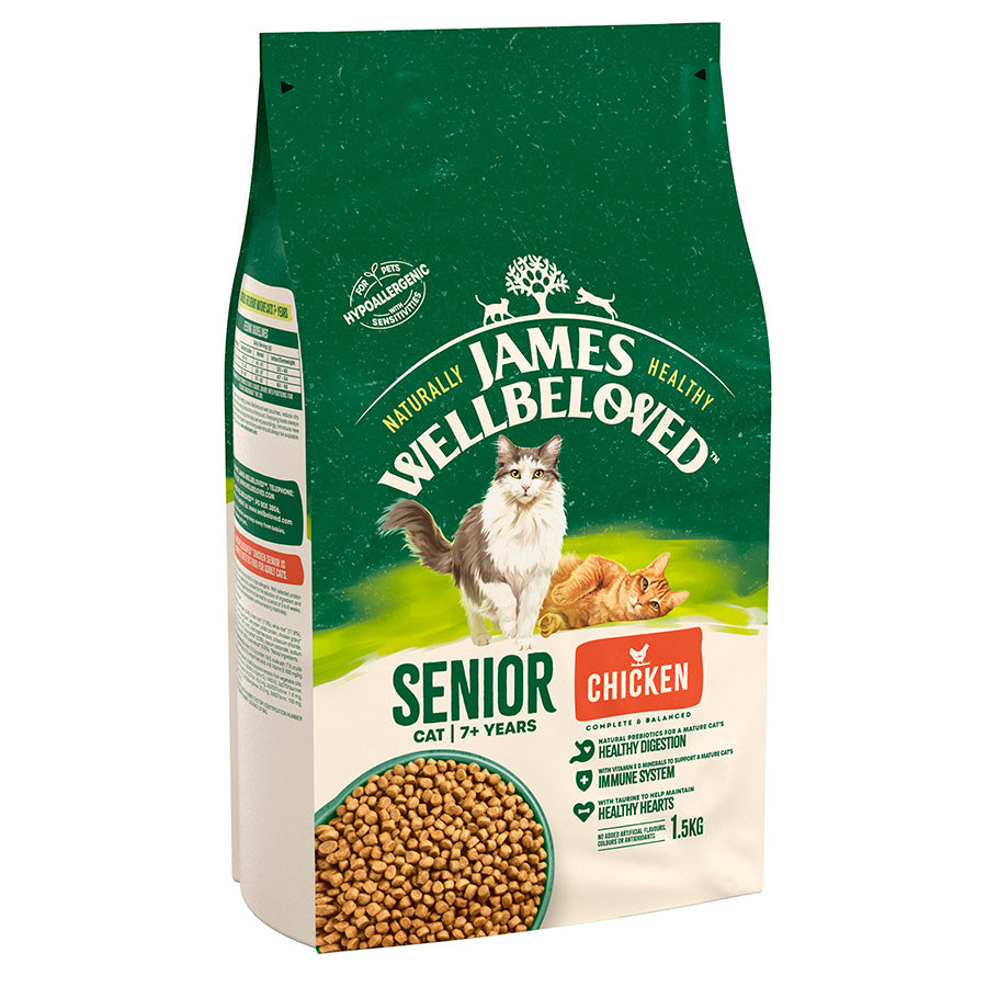 James Wellbeloved Senior Dry Cat Food Chicken - 1.5kg