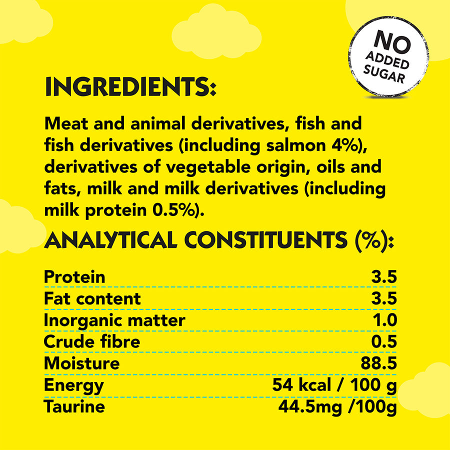 Dreamies Creamy Adult Cat & Kitten Treats with Scrumptious Salmon (40g x 11)