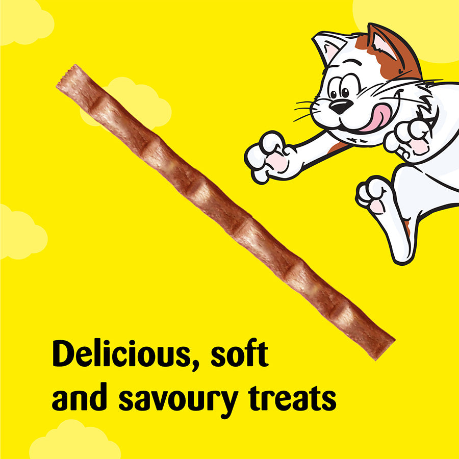 Dreamies Meaty Sticks Adult Cat Treats with Tasty Chicken (30g x 14)