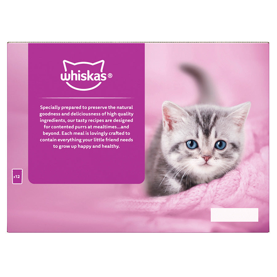 Whiskas Kitten Poultry Feasts Wet Cat Food Pouches in Jelly - (12 × 4 = 48 pack)