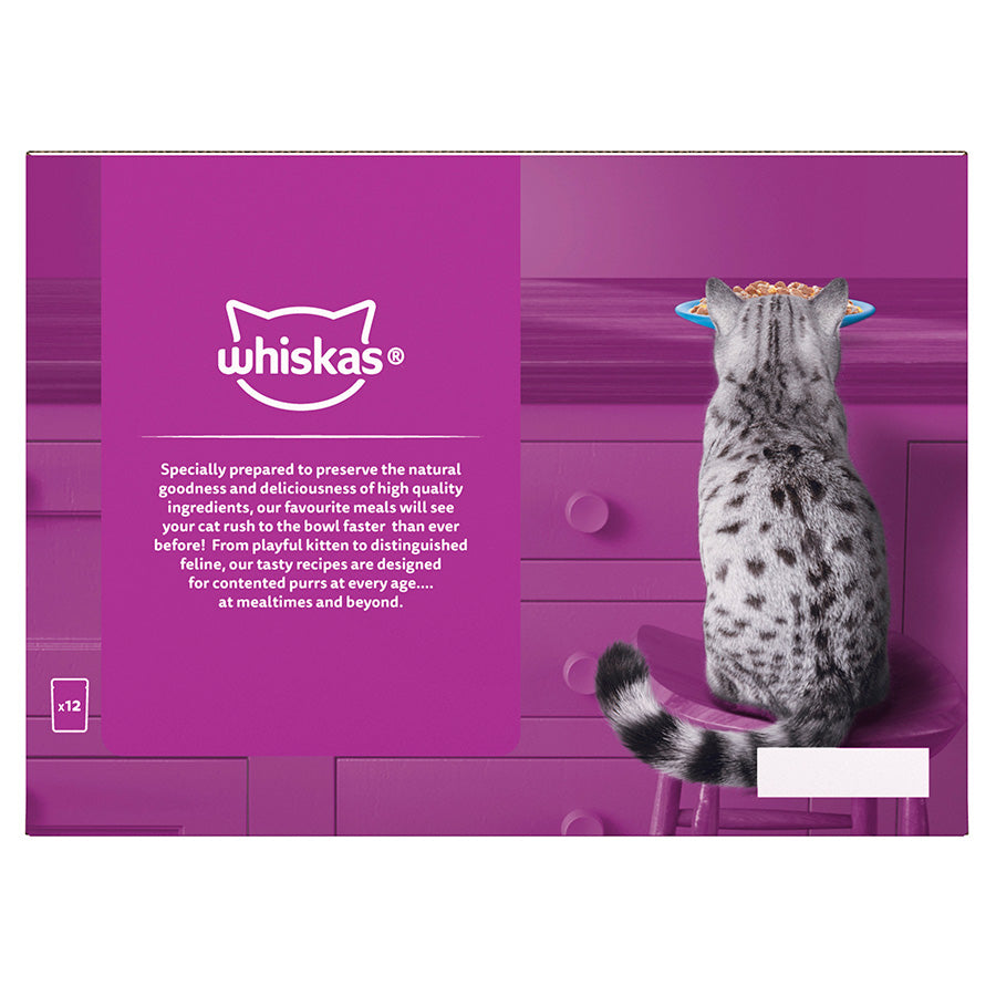Whiskas 7+ Senior Wet Cat Food Fish Favourites in Jelly, (12 x 85g) x 4