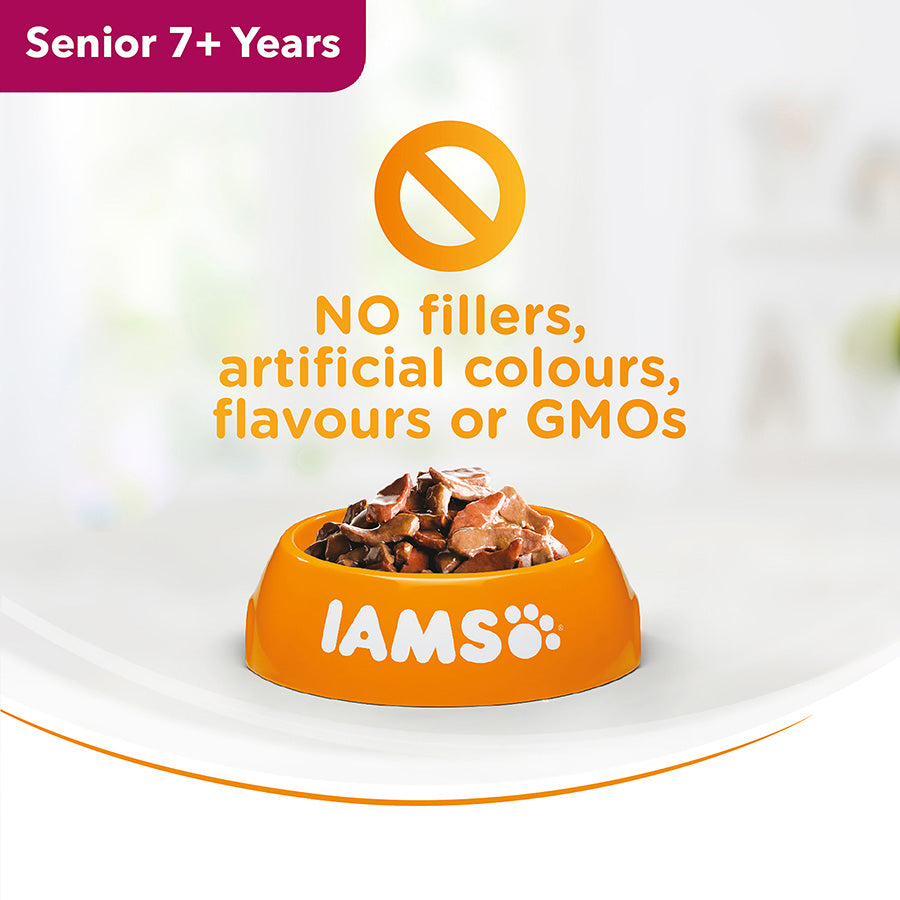 Iams Delights Senior 7+ Cat Chicken in Jelly 8pk - 85g