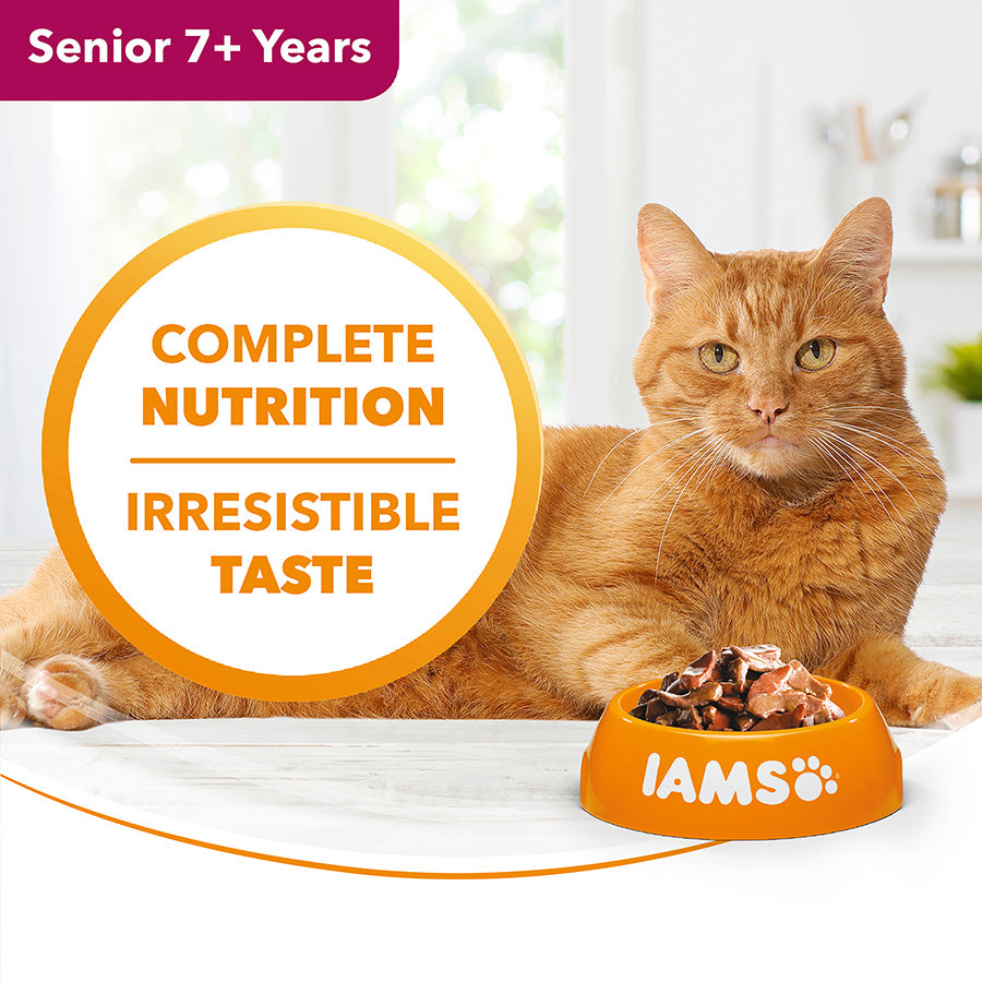 Iams Delights Senior 7+ Cat Chicken in Jelly 8pk - 85g