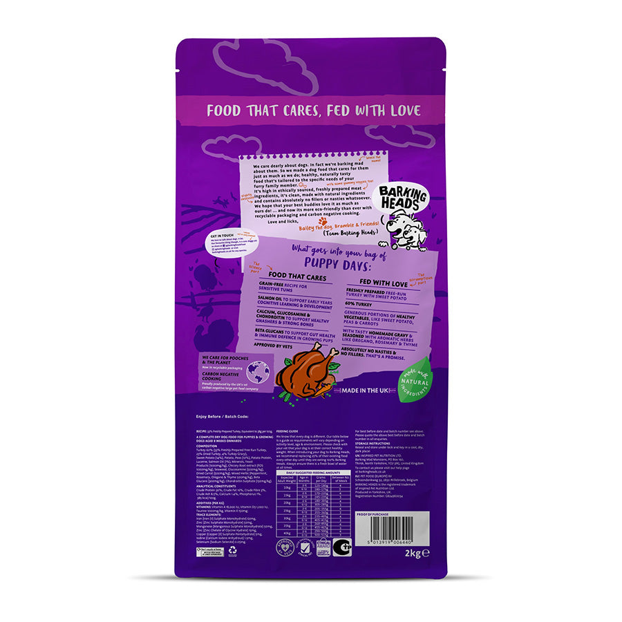 Barking Heads All Hounder Puppy Days Turkey - 2kg