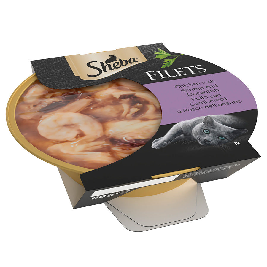 SHEBA Fillets with Chicken shrimp & Oceanfish in Gravy ( 60g x 32 )
