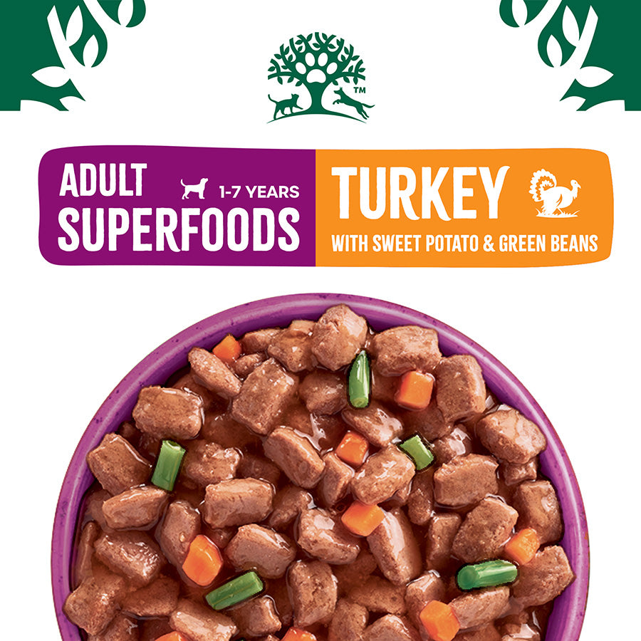 James Wellbeloved Superfoods Adult Wet Dog Food Turkey Gravy Pouch (12 x 90g)