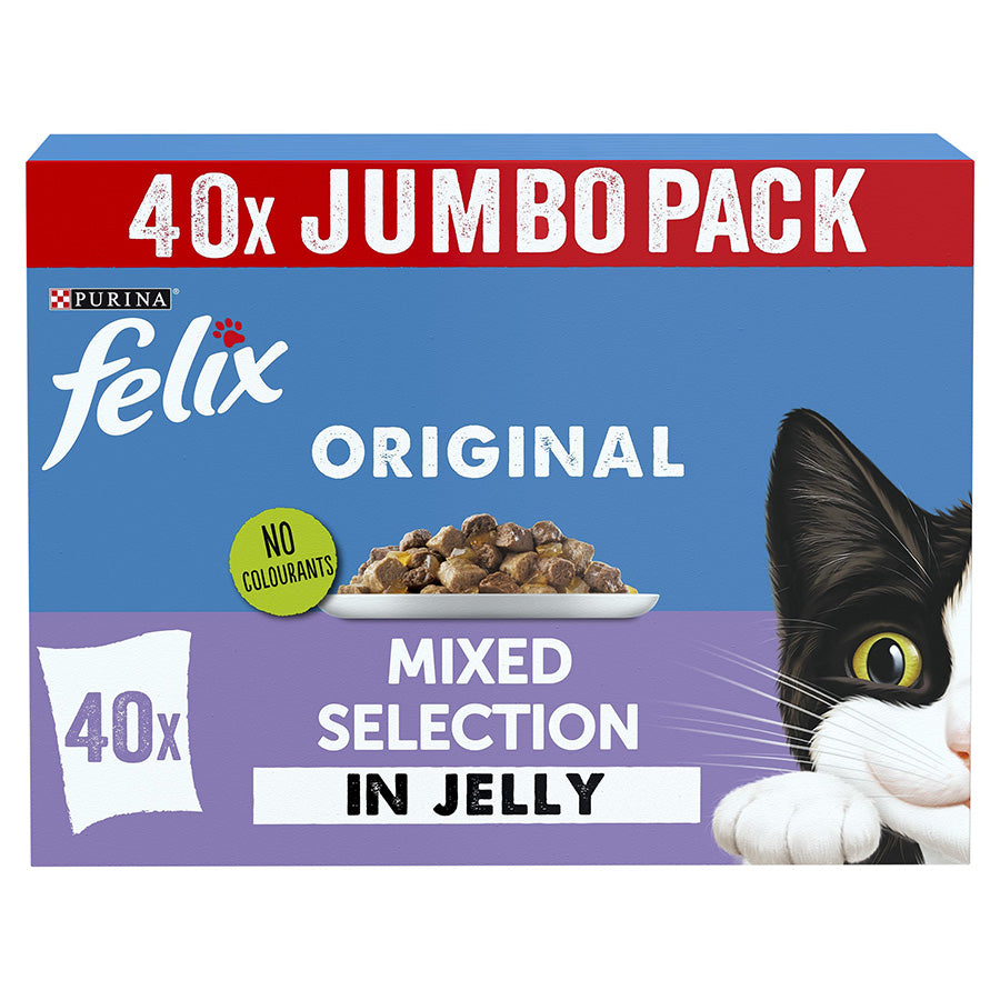 FELIX ORIGINAL Pouches Mixed Selection In Jelly ( 40 × 85g )
