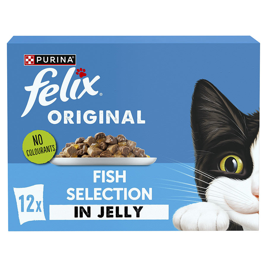 FELIX Original Pouches Fish Selection in Jelly ( 12 × 85g )× 4