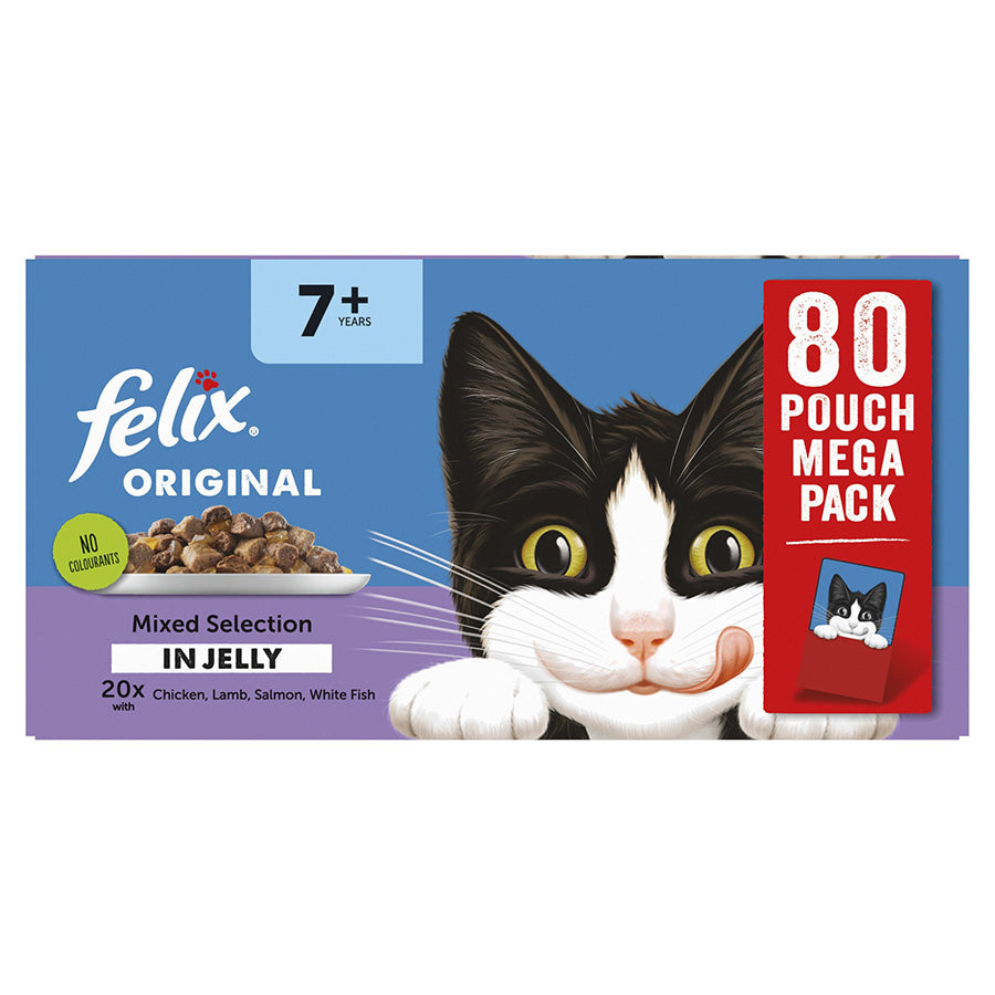 FELIX ORIGINAL Mixed Selection in Jelly Wet Cat Food ( 80 × 85g )