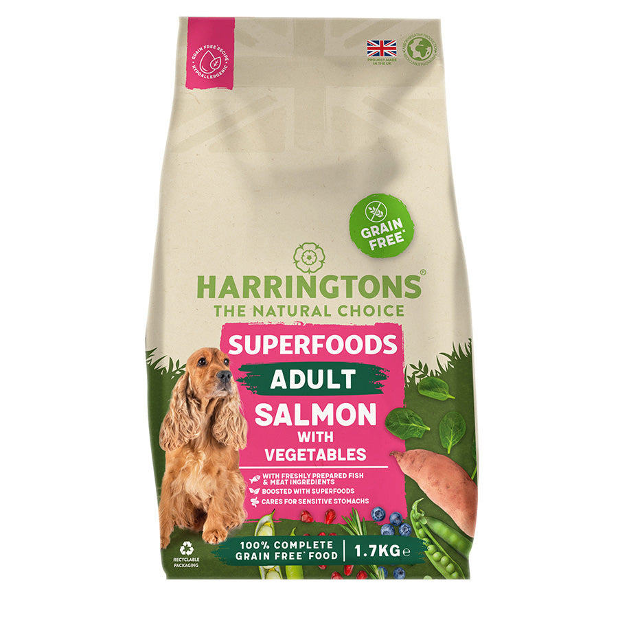 Harringtons Adult Dog Grain Free Superfoods Salmon with Vegetables - 1.7kg