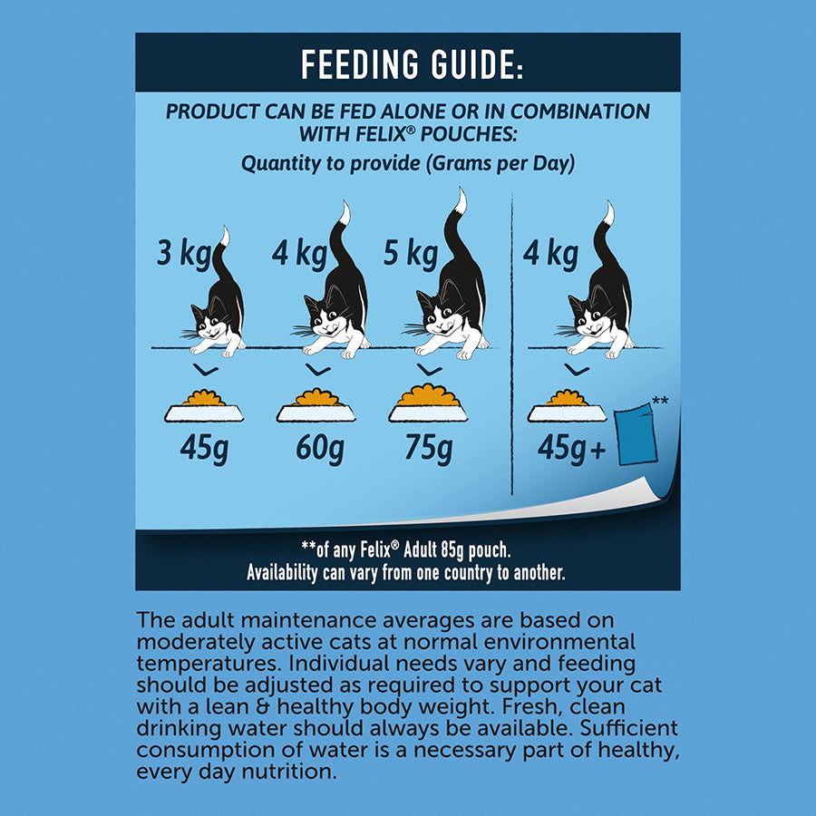 FELIX Doubly Delicious Beef Chicken & Vegetables Dry Cat Food 2kg