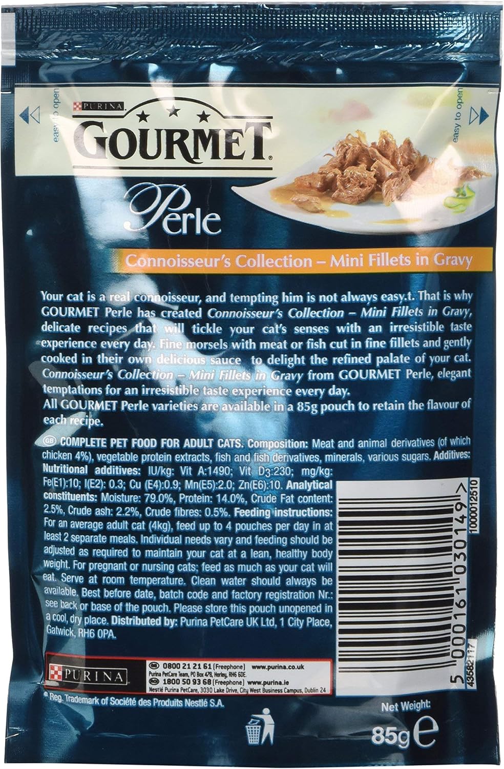 Gourmet Perle Chicken Mini Fillets In Gravy Wet Cat Food ( 85g x 26 )