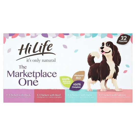 HiLife it’s only natural The Marketplace One Adult Complete Wet Dog Food Pouches 32 x 150g
