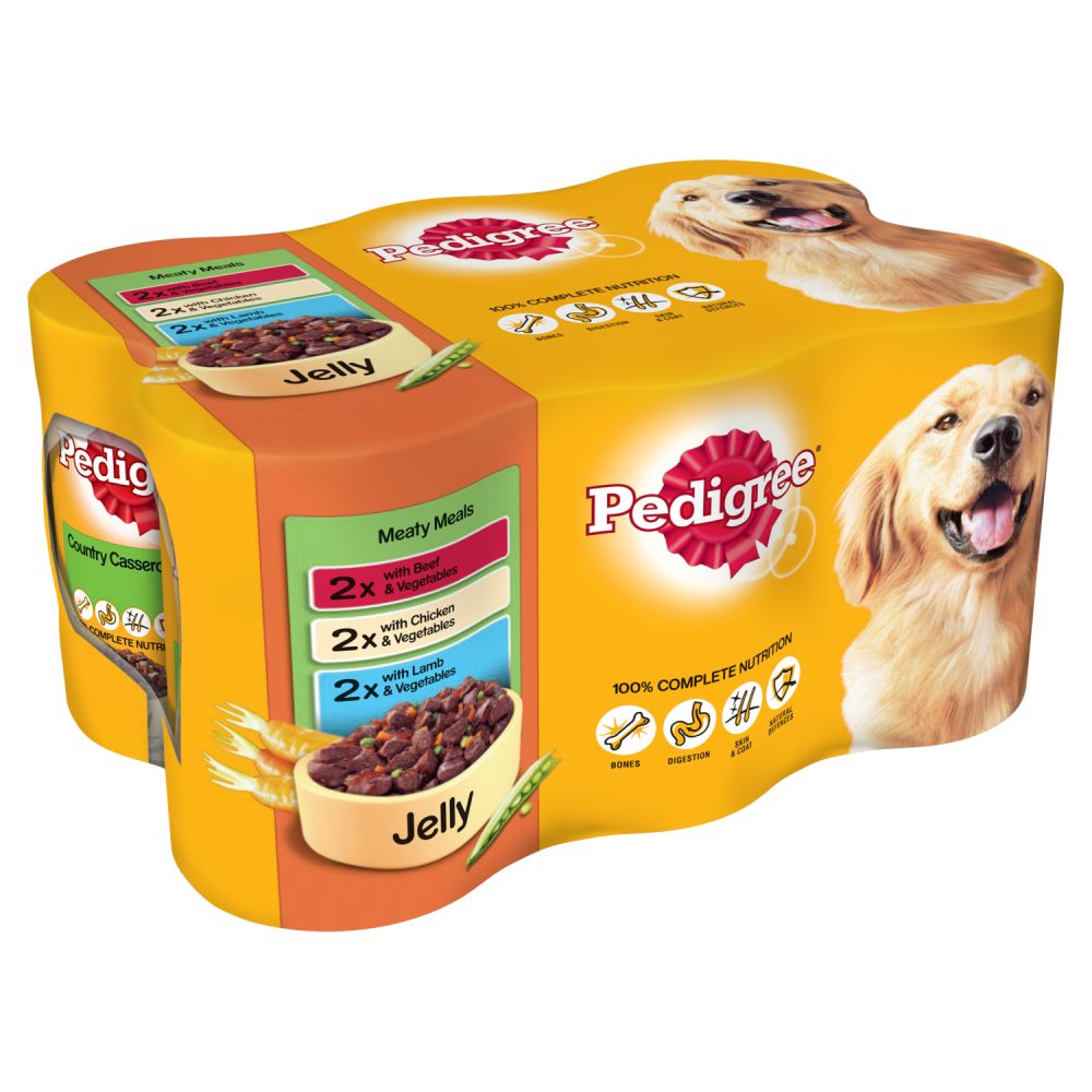 Pedigree Can in Jelly Meaty Meals ( 6 Pack x 400g )