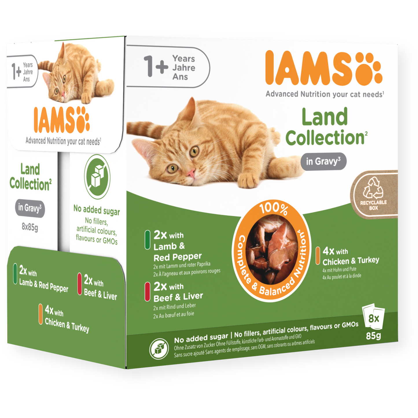 Iams Advanced Nutrition Adult 1+ years Cat Land Collection in Gravy - 8pk x 85g