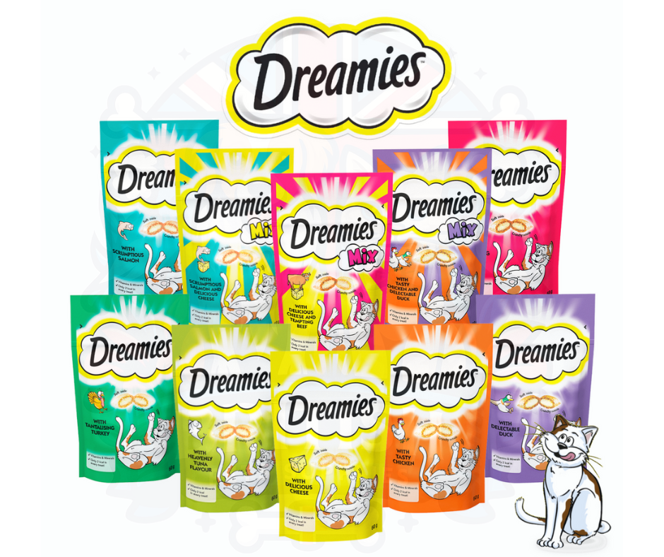 Dreamies Treats for Cats – Full Flavour Range (60g x 8)