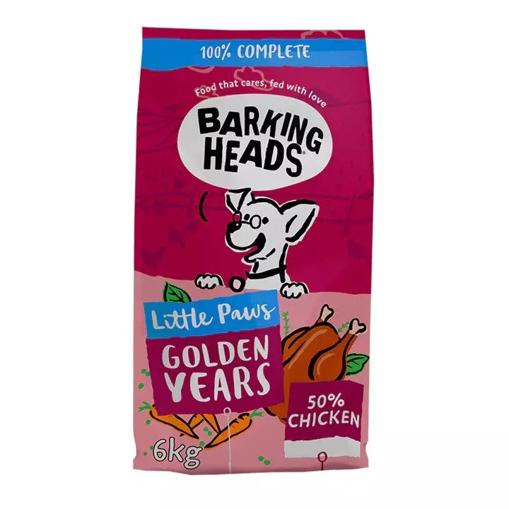 Barking Heads Little Paws Golden Years Chicken - 6kg
