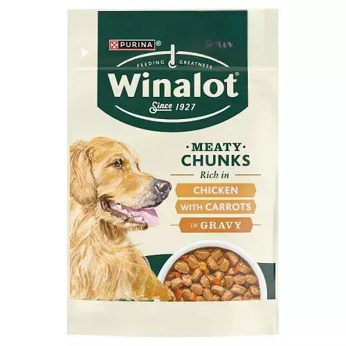 WINALOT Adult Meaty Chunks Chicken with Carrots in Gravy ( 100g,20 )
